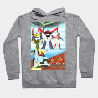 Jeeg VS Great Mazinger Hoodie